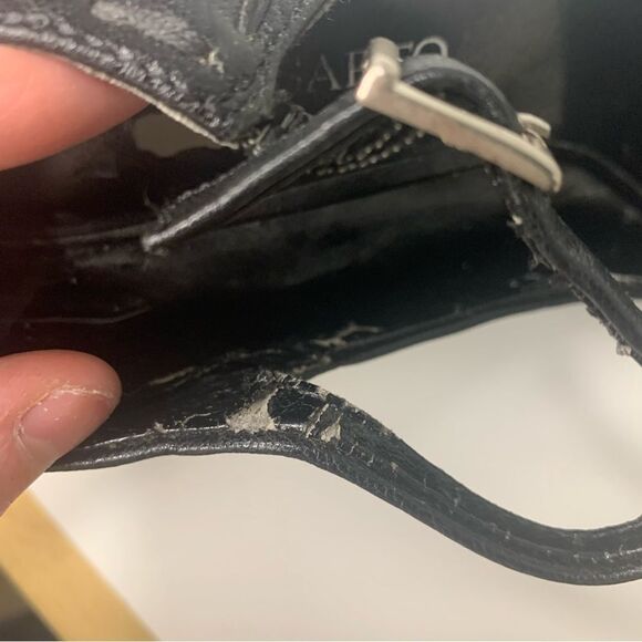 Franco Sarto Black Leather Mary Jane Heels Size 9.5 - Picture 8 of 13